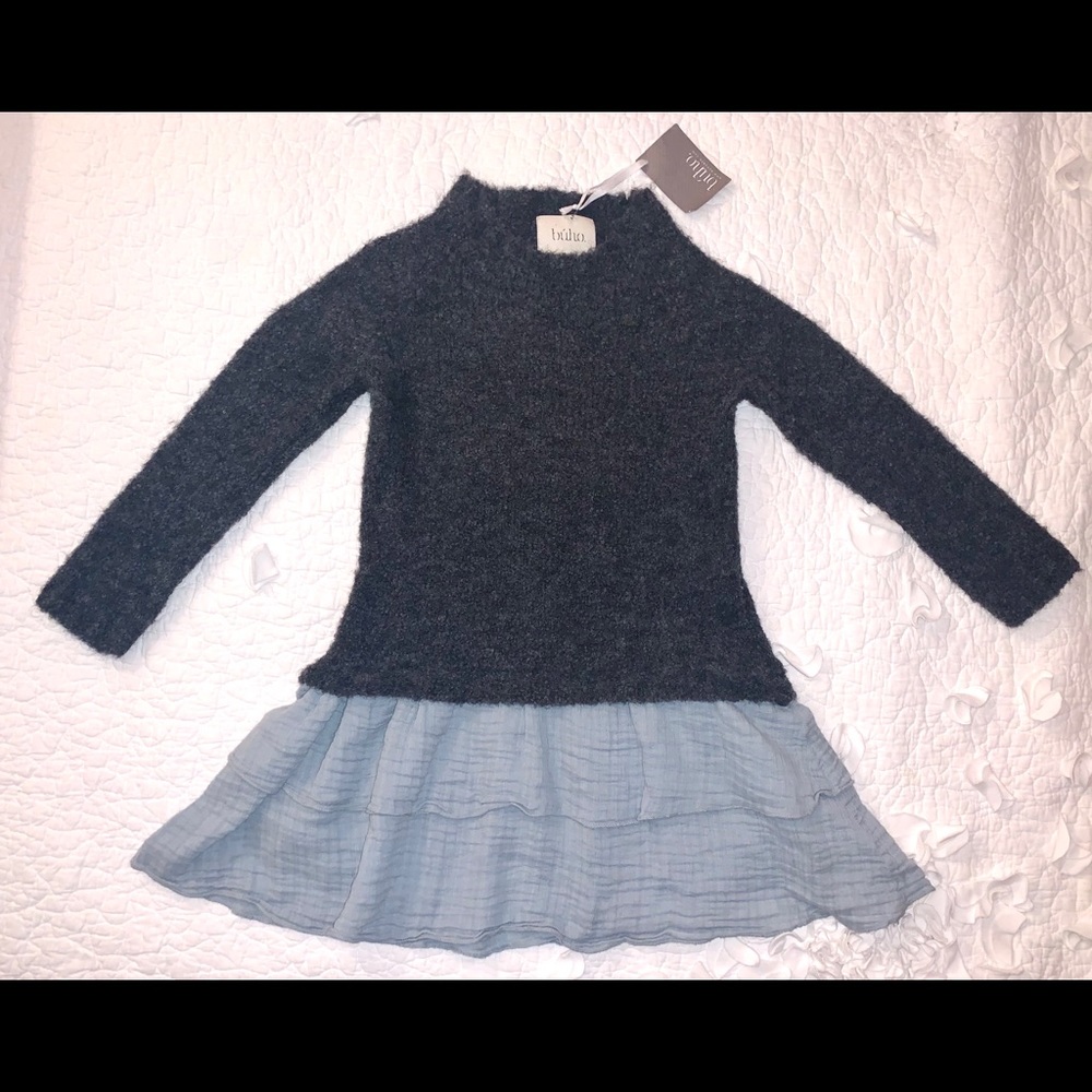 NWT Buho Boucle Wool-Blend Layer Dress